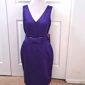 NWT Nue Plum Satin Sleeveless Evening/ Special Occasion Dress    Size 10